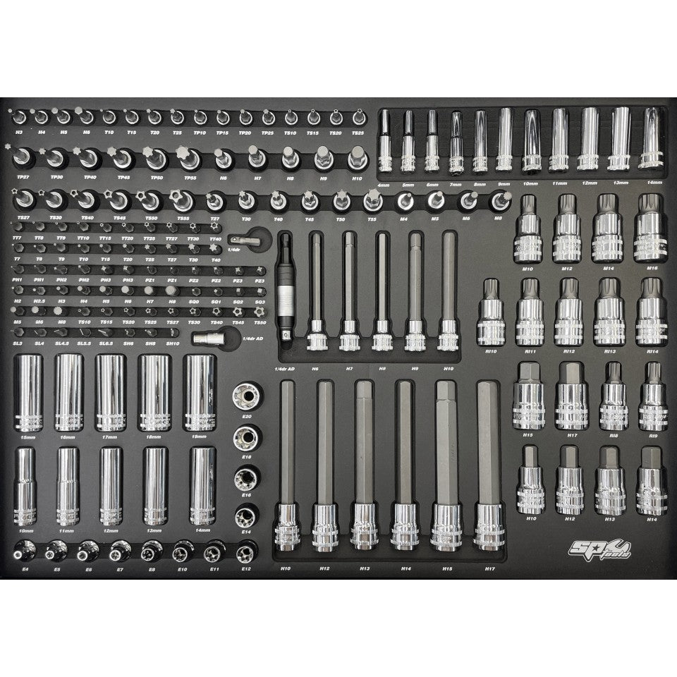 SPtools CUSTOM SERIES VERKTØYVOGN 342 DELER