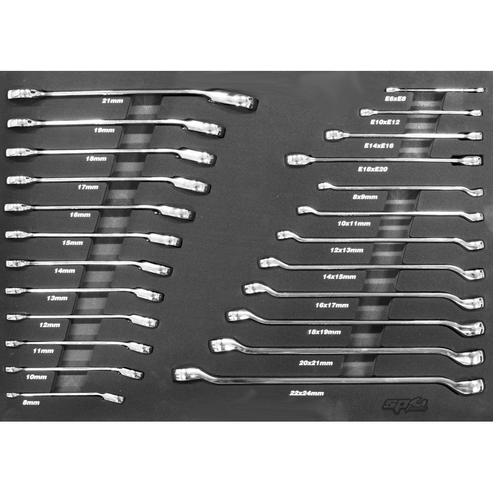SPtools CUSTOM SERIES VERKTØYVOGN 363 DELER MM og Tommer