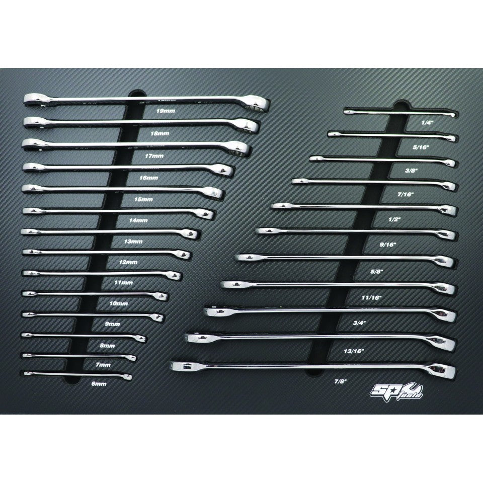 (M) - METRIC & SAE(INCH) SPANNERS SET - 25PC