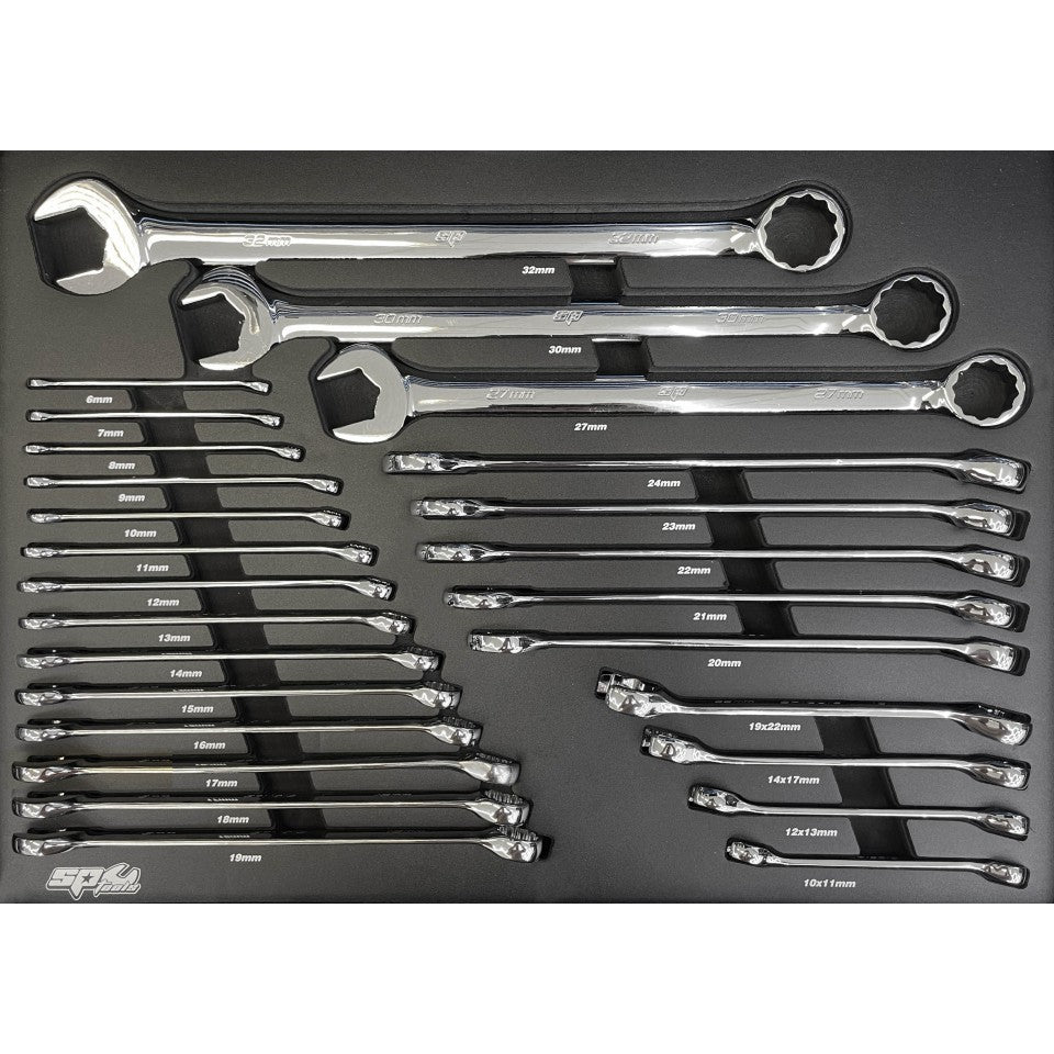 SPtools CUSTOM SERIES VERKTØYVOGN 363 DELER MM og Tommer