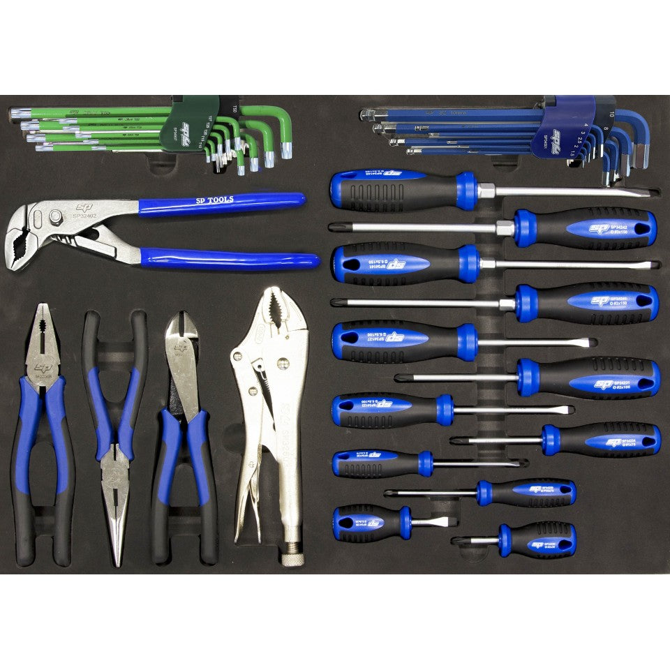 SPtools CUSTOM SERIES VERKTØYVOGN 342 DELER