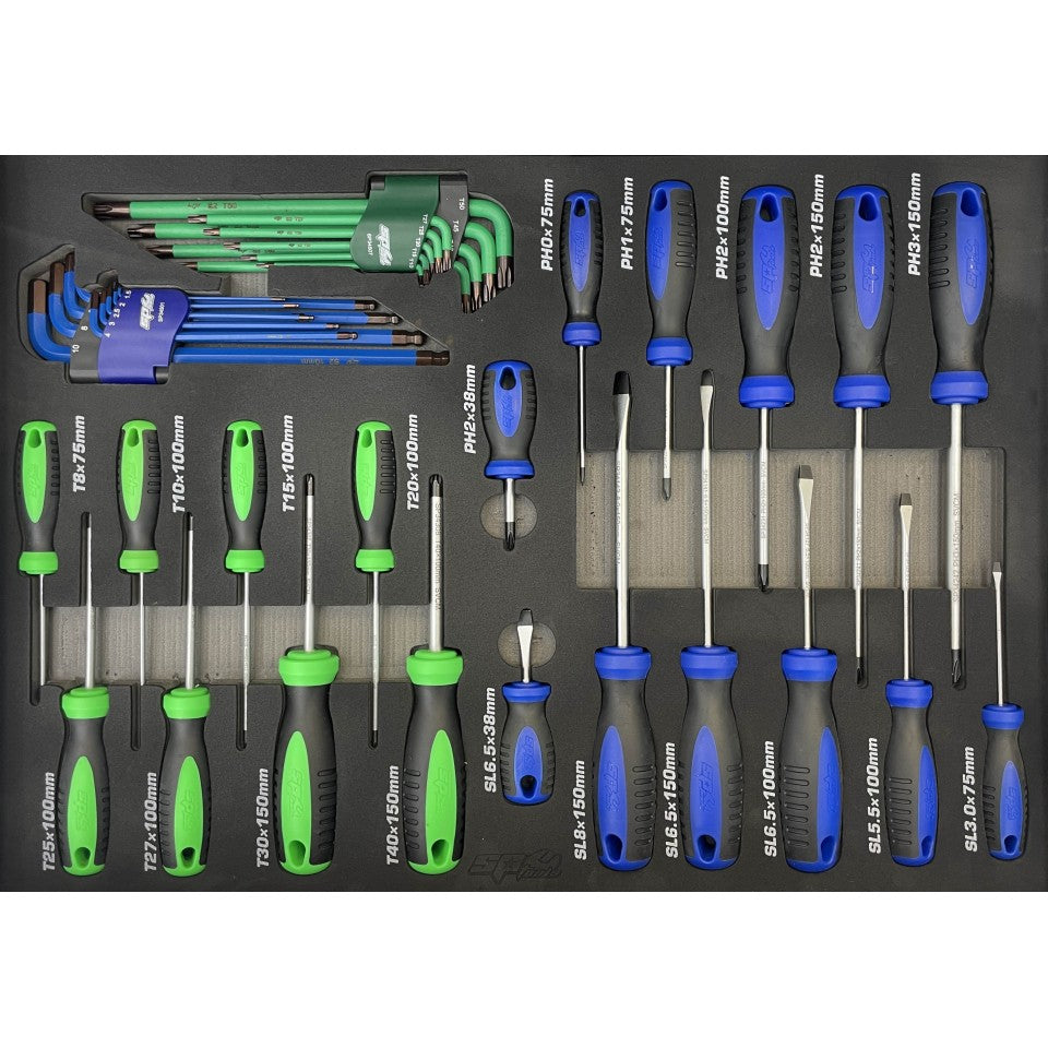 (M) - SKRUTREKKERSETT MED SPOR, PHILLIPS & TORX - 38STK