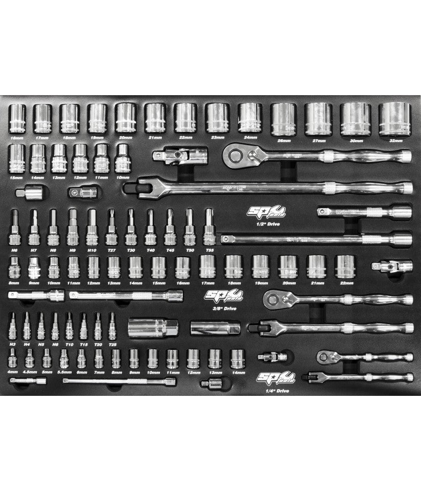 SPtools CUSTOM SERIES VERKTØYVOGN 233DELER