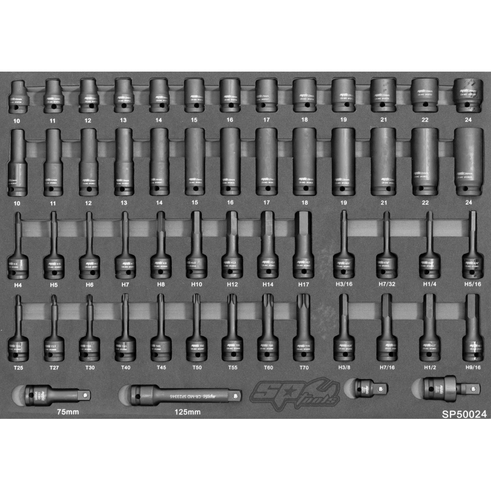 (M) - KRAFTPIPESETT, INHEX, TORX, 6-SIDIG KORT OG LANG - 56STK