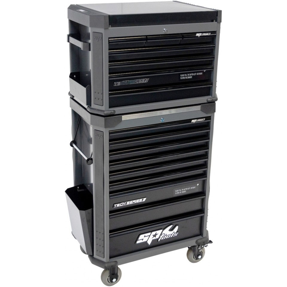 SPtools VERKTØYVOGN TECH SERIES 16 DRAWERS BLACK