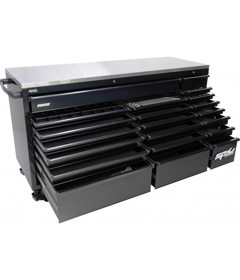 SPtools VERKTØYVOGN BLACK USA SUMO SERIES 21 SKUFFER 185CM