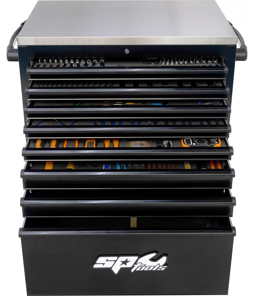 SPtools VERKTØYVOGNBLACK USA SUMO SERIES 8 SKUFFER 85CM