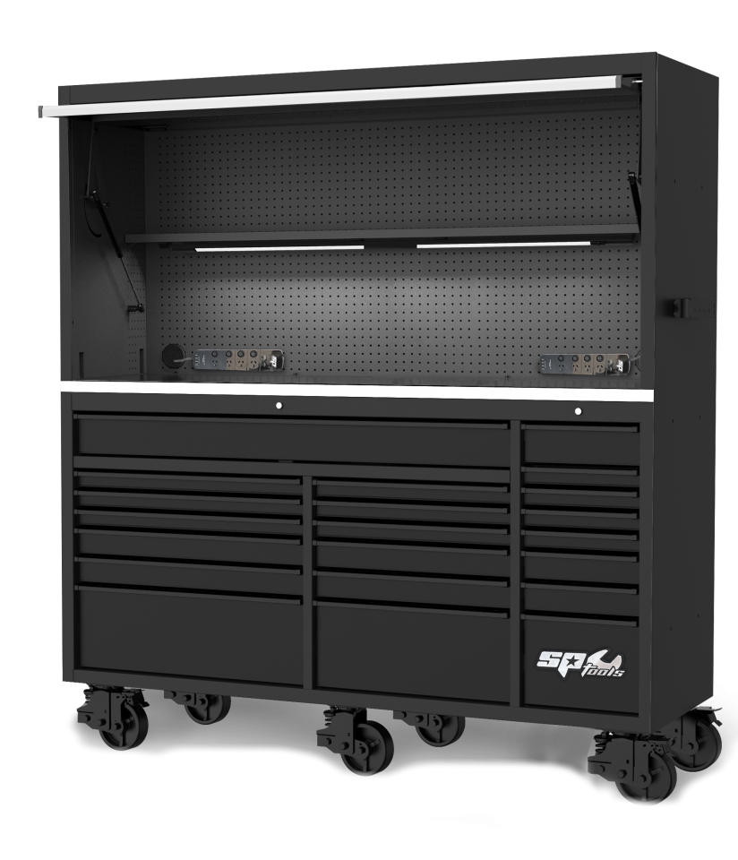 SPtools ROLLER CABINET BLACK USA SUMO SERIES 21 SKUFFER 185CM + VEGGSKAP XL